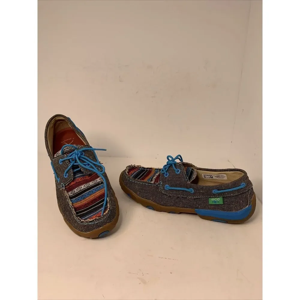 TWISTED X‎  New Women's Size 9 .5 M Moc Toe Lace Up Boat Shoes Sneaker Loafer